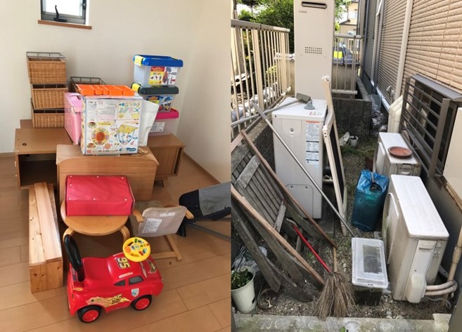 名古屋市名東区 F様】庭の廃材などの片付けと断捨離で粗大ゴミの処分 