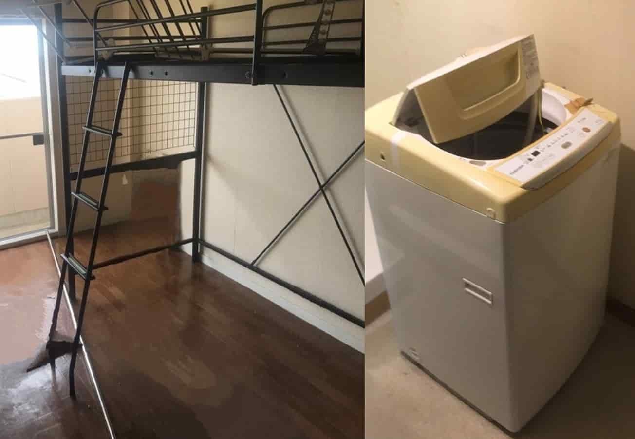 大府市 T様】引越し後にロフトベッドと洗濯機の処分と家電の買取 