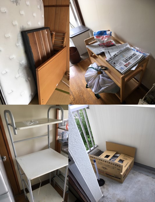 名古屋市名東区I様　引越しに伴うベッド、PCデスクなど不用品回収